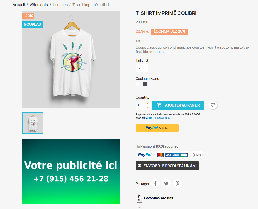 Publicité article