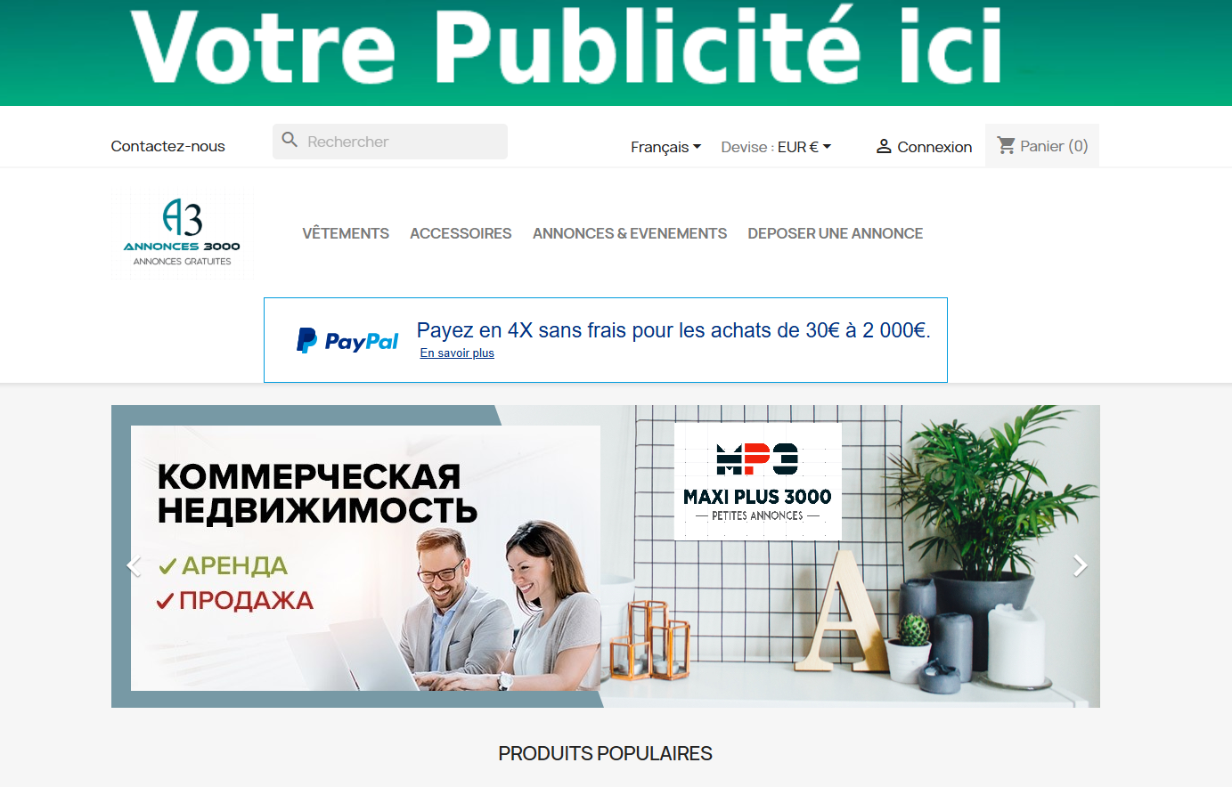 Publicité accueil